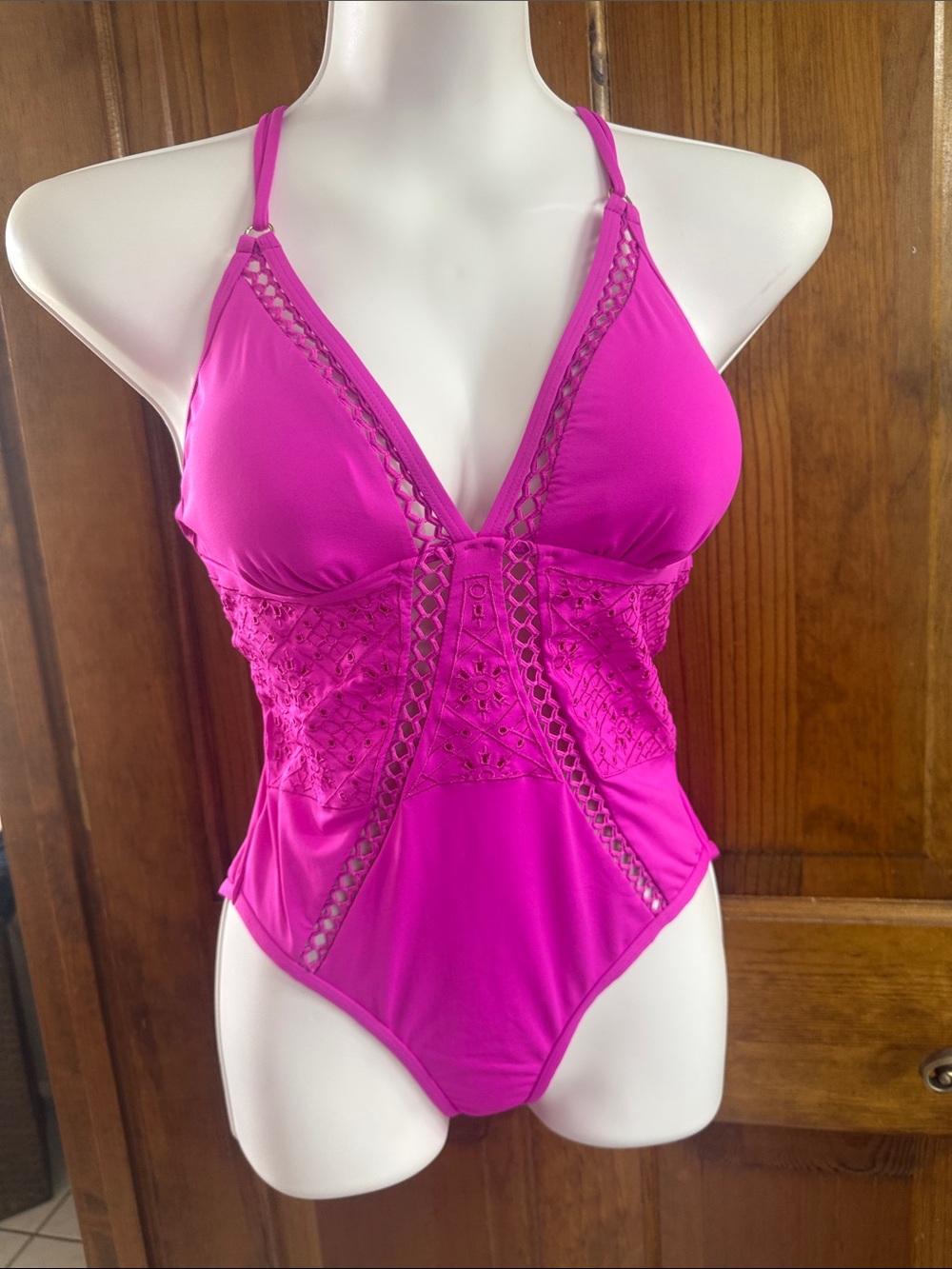Ambrielle Bright Fuchsia One-Piece Swimsuit